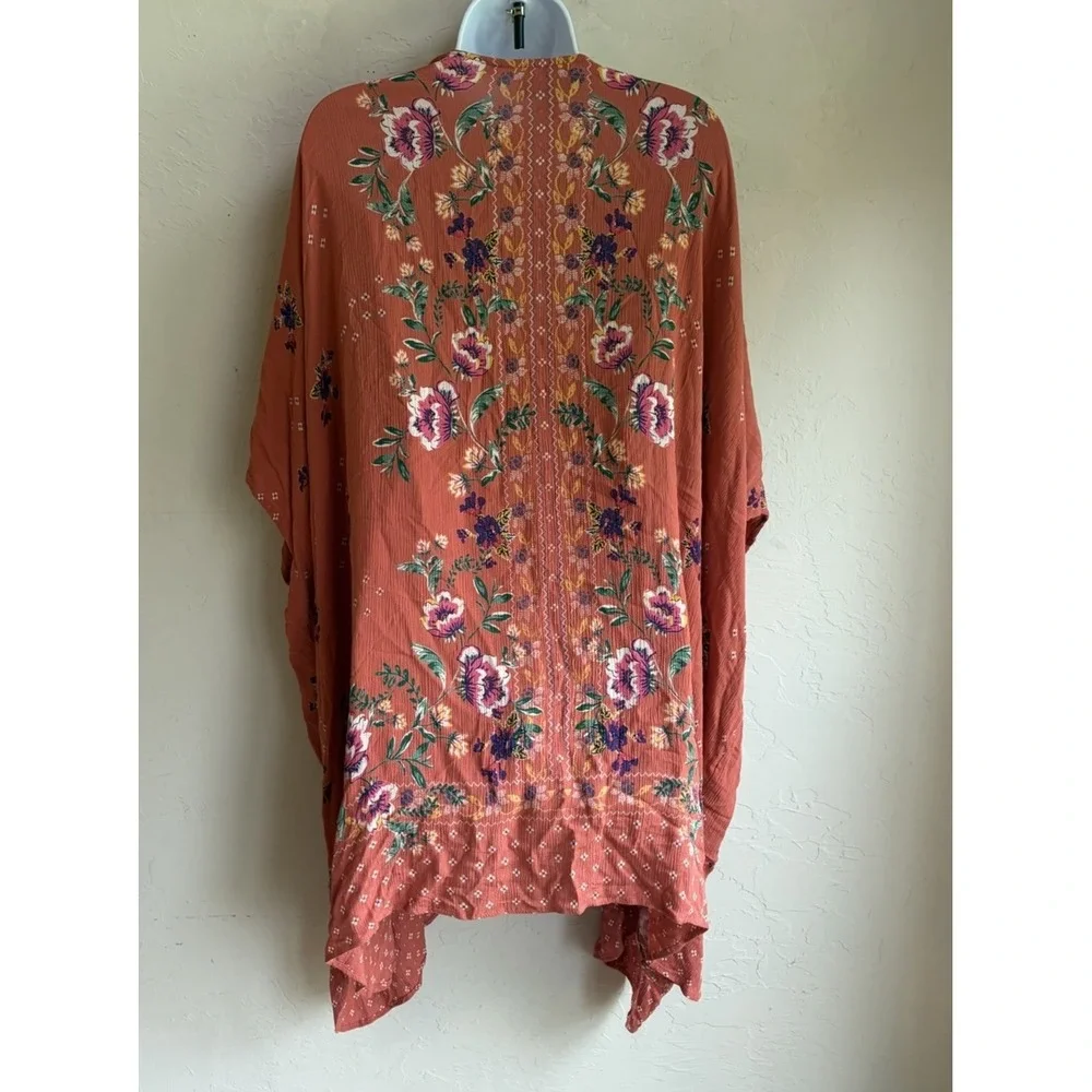 Angie Kimono Top S Oversized Boho Festival Fairy Grunge Cover Up Floral Beach